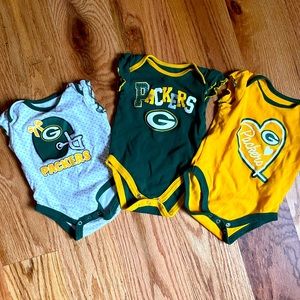3-6 month NFL Packer Set for Baby Girl